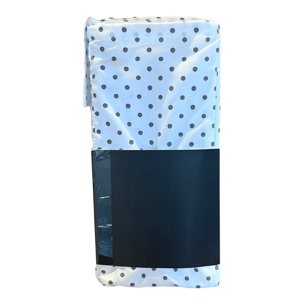 NEW Lauren Ralph Lauren King Sheet Set White Gray Dot Cotton Extra Deep Rare
